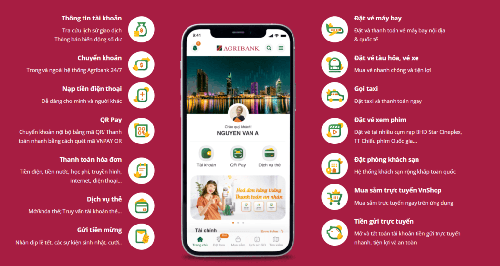 Các tiện ích khi sử dụng internet banking tại Agribank