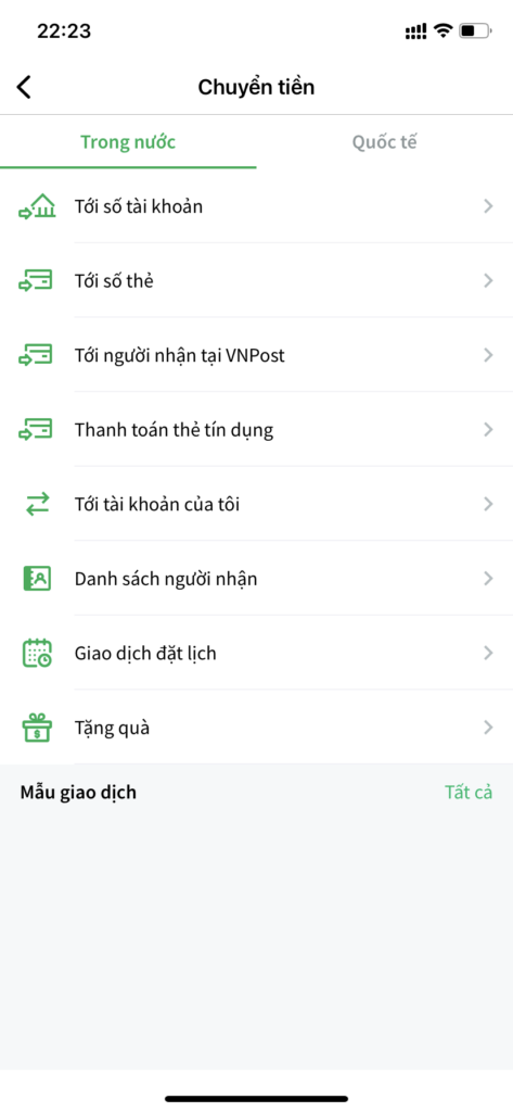 chuyển tiền qua vpbank neo