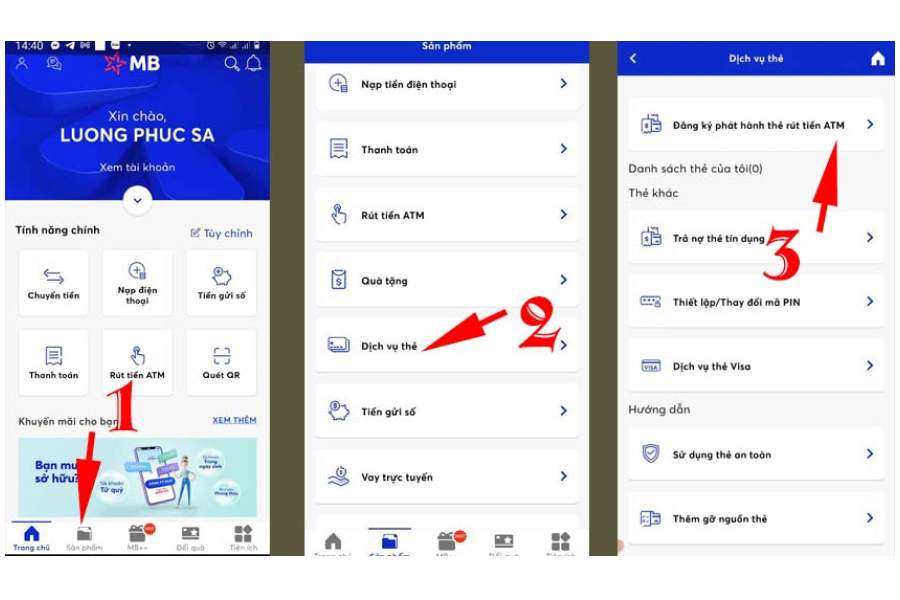 Hướng dẫn cách làm thẻ ngân hàng online chi tiết