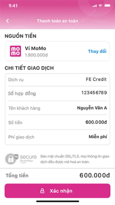 Thanh lý hợp đồng FE Credit qua Momo